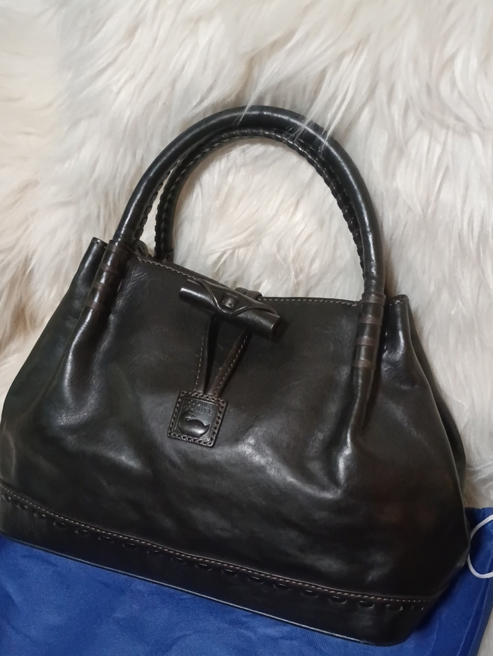 Dooney & Bourke Florentine Leather Toggle satchel bag - Picture 5 of 17